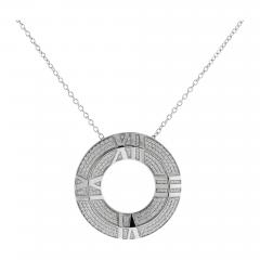  Tiffany Co TIFFANY CO S ATLAS X CLOSED CIRCLE PENDANT WITH PAVE DIAMONDS - 3116983