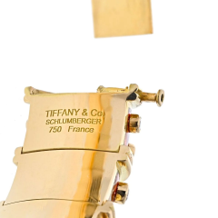  Tiffany Co TIFFANY CO SCHLUMBERGER PLATINUM 18K YELLOW GOLD RED ENAMEL - 2765375