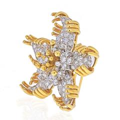  Tiffany Co TIFFANY CO SCHLUMBERGER PLATINUM 18K YELLOW GOLD STARFISH DIAMOND BROOCH - 1941082