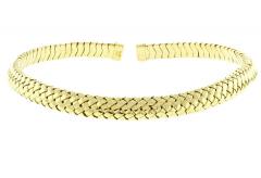  Tiffany Co TIFFANY CO VANNERIE MESH YELLOW GOLD NECKLACE CHOKER - 2799685