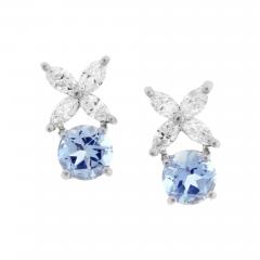  Tiffany Co TIFFANY CO VICTORIA AQUAMARINE DIAMOND EARRINGS - 2626136