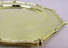  Tiffany Co Tiffany American Gilt Sterling Silver Plates in Bamboo Pattern - 4231951