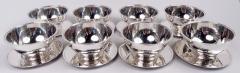  Tiffany Co Tiffany Art Deco Craftsman Hand Hammered Sterling Silver Dessert Set - 4206175