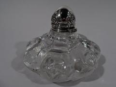  Tiffany Co Tiffany Art Nouveau Sterling Silver and Engraved Glass Inkwell - 3748975