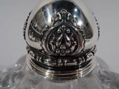  Tiffany Co Tiffany Art Nouveau Sterling Silver and Engraved Glass Inkwell - 3748984