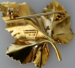  Tiffany Co Tiffany Brooch in the form of a Leaf - 438679