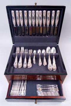  Tiffany Co Tiffany Chrysanthemum Sterling Silver Dinner Set for 12 with 96 pieces - 4337521