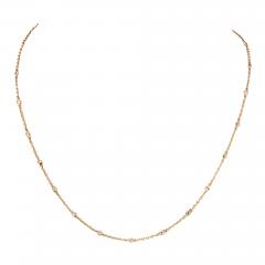  Tiffany Co Tiffany Co 18K Rose Gold Diamond By The Yard Necklace - 3930756