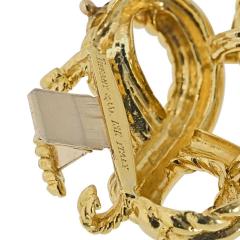  Tiffany Co Tiffany Co 18K Yellow Gold 1970s Cage Link 1 5in Wide Bracelet - 4415839