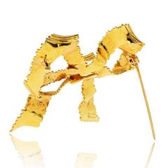  Tiffany Co Tiffany Co 18K Yellow Gold Bow Ribbon Brooch - 4511050