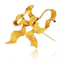  Tiffany Co Tiffany Co 18K Yellow Gold Bow Ribbon Brooch - 4511051
