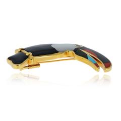  Tiffany Co Tiffany Co 18K Yellow Gold Toucan Enamel Bird Brooch - 4762210