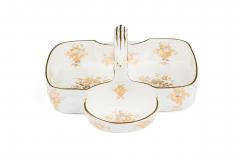  Tiffany Co Tiffany Co American Mid Century White Ceramic Picnic Tray with Handles - 4674914
