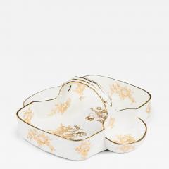  Tiffany Co Tiffany Co American Mid Century White Ceramic Picnic Tray with Handles - 4741610