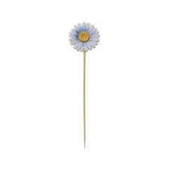  Tiffany Co Tiffany Co Antique Enamel Daisy Stick Pin - 3968989