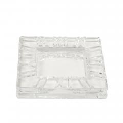  Tiffany Co Tiffany Co Atlas Crystal Cigar Ashtray Square Roman Numeral Catchall Signed - 4819257