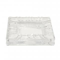 Tiffany Co Tiffany Co Atlas Crystal Cigar Ashtray Square Roman Numeral Catchall Signed - 4819259