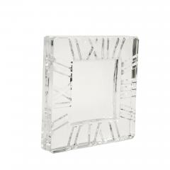  Tiffany Co Tiffany Co Atlas Crystal Cigar Ashtray Square Roman Numeral Catchall Signed - 4819262