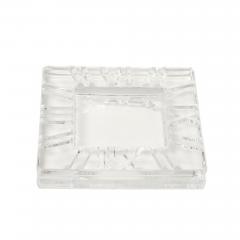  Tiffany Co Tiffany Co Atlas Crystal Cigar Ashtray Square Roman Numeral Catchall Signed - 4819263