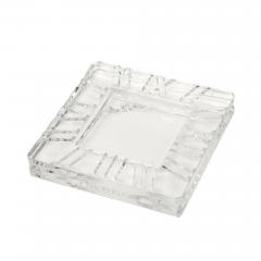  Tiffany Co Tiffany Co Atlas Crystal Cigar Ashtray Square Roman Numeral Catchall Signed - 4819264