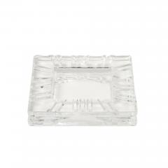  Tiffany Co Tiffany Co Atlas Crystal Cigar Ashtray Square Roman Numeral Catchall Signed - 4819265