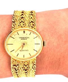  Tiffany Co Tiffany Co Attrib Universal Gen ve Ladies 18 Karat Yellow Gold Watch and Band - 2659550