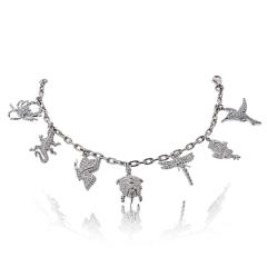  Tiffany Co Tiffany Co Charm Platinum 7 Charm Diamond Bracelet - 4762186