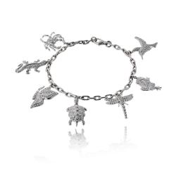  Tiffany Co Tiffany Co Charm Platinum 7 Charm Diamond Bracelet - 4762512