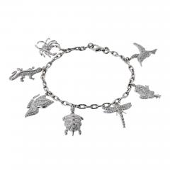  Tiffany Co Tiffany Co Charm Platinum 7 Charm Diamond Bracelet - 4762530