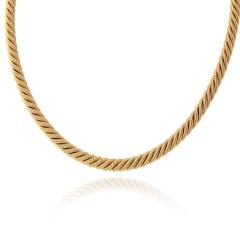  Tiffany Co Tiffany Co Collar 18K Yellow Gold Twisted Rope Georges Lenfant Necklace - 4473394