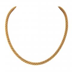  Tiffany Co Tiffany Co Collar 18K Yellow Gold Twisted Rope Georges Lenfant Necklace - 4475271