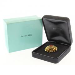  Tiffany Co Tiffany Co Diamond and Ruby Flower 18kt Vintage - 4698799