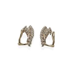  Tiffany Co Tiffany Co Diamonds of Tiffany Platinum and Diamond Loop Earrings - 3397178