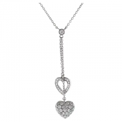  Tiffany Co Tiffany Co Double Diamond Heart Necklace - 3808302