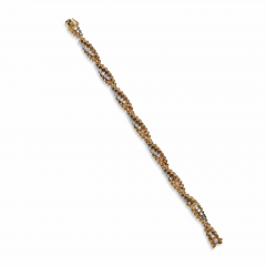  Tiffany Co Tiffany Co France 18K Gold and Diamond Ropetwist Bracelet - 3468305