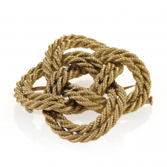  Tiffany Co Tiffany Co France Gold Knot Brooch - 2626566