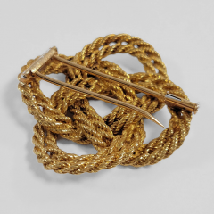  Tiffany Co Tiffany Co France Gold Knot Brooch - 2626568