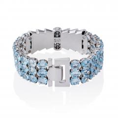  Tiffany Co Tiffany Co French Aquamarine and Diamond Bracelet - 2852826