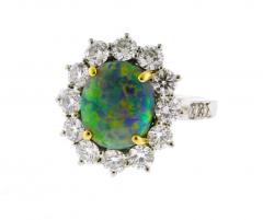  Tiffany Co Tiffany Co Gem Black Opal and Diamond Ring - 4363975