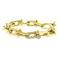  Tiffany Co Tiffany Co Hardware Yellow Gold Large Link Bracelet with Diamonds - 4069734