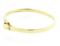  Tiffany Co Tiffany Co Hook and Eye Gold Bangle Bracelet - 2650572