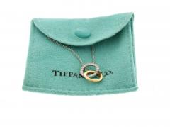  Tiffany Co Tiffany Co Interlocking Rings Necklace with Diamonds - 3897930