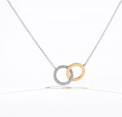  Tiffany Co Tiffany Co Interlocking Rings Necklace with Diamonds - 3897938