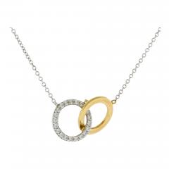  Tiffany Co Tiffany Co Interlocking Rings Necklace with Diamonds - 3900691