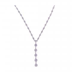  Tiffany Co Tiffany Co Jazz T Drop Diamond Platinum Necklace - 444149