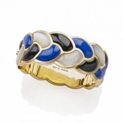  Tiffany Co Tiffany Co Lapis Black Jade and Mother of Pearl Rope Bangle Bracelet - 3155750