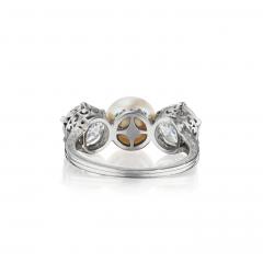  Tiffany Co Tiffany Co Natural Pearl and Diamond Ring - 4703859