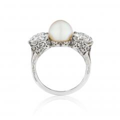 Tiffany Co Tiffany Co Natural Pearl and Diamond Ring - 4703860
