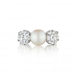  Tiffany Co Tiffany Co Natural Pearl and Diamond Ring - 4704230