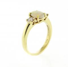  Tiffany Co Tiffany Co Oval Opal Diamond Ring in 18kt Gold - 4301849